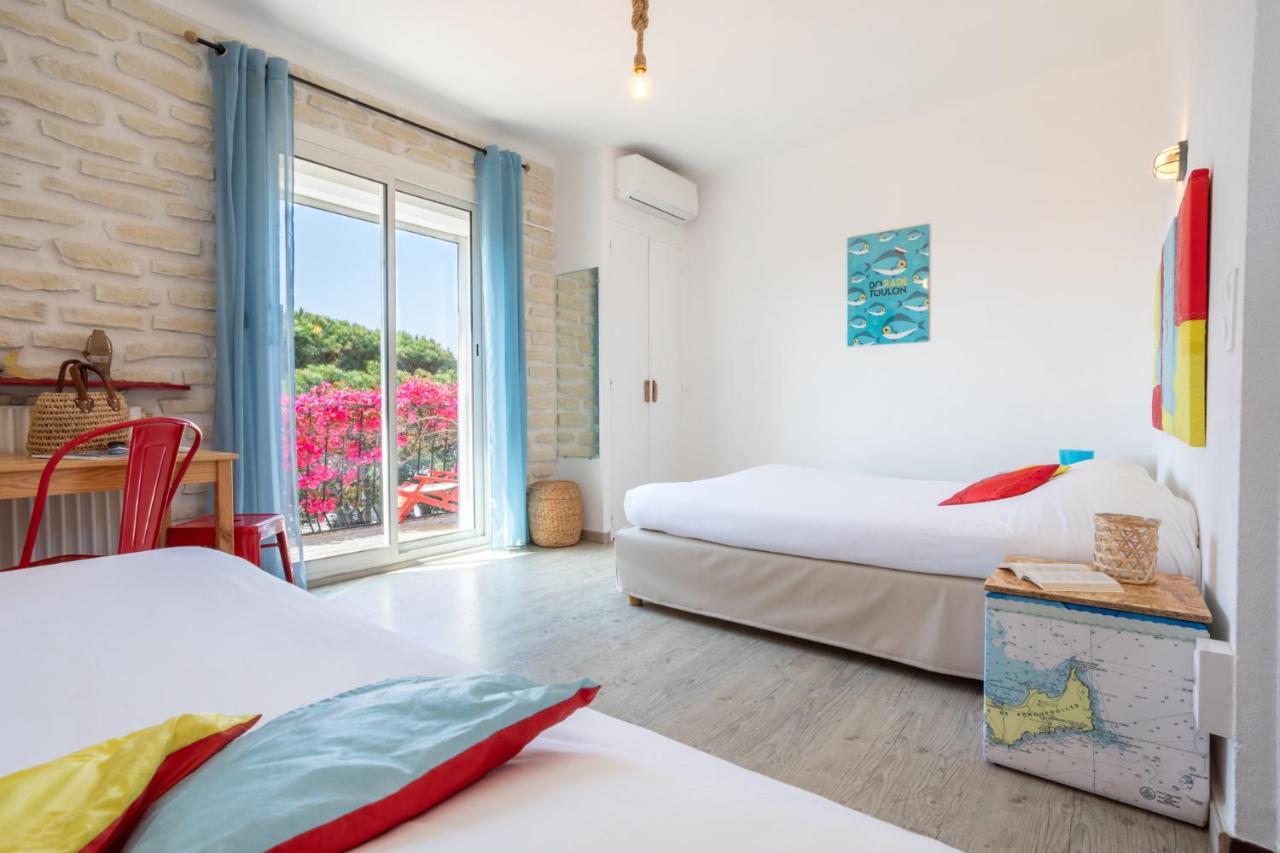 Hotel Almanarre Plage - Hotel Eco-Responsable Face A La Mer イエール エクステリア 写真